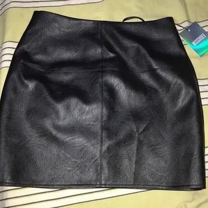 Faux leather skirt